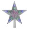 Hofert 9.5" Lighted Clear 5 Point Star Christmas Tree Topper - Multicolor LED Lights